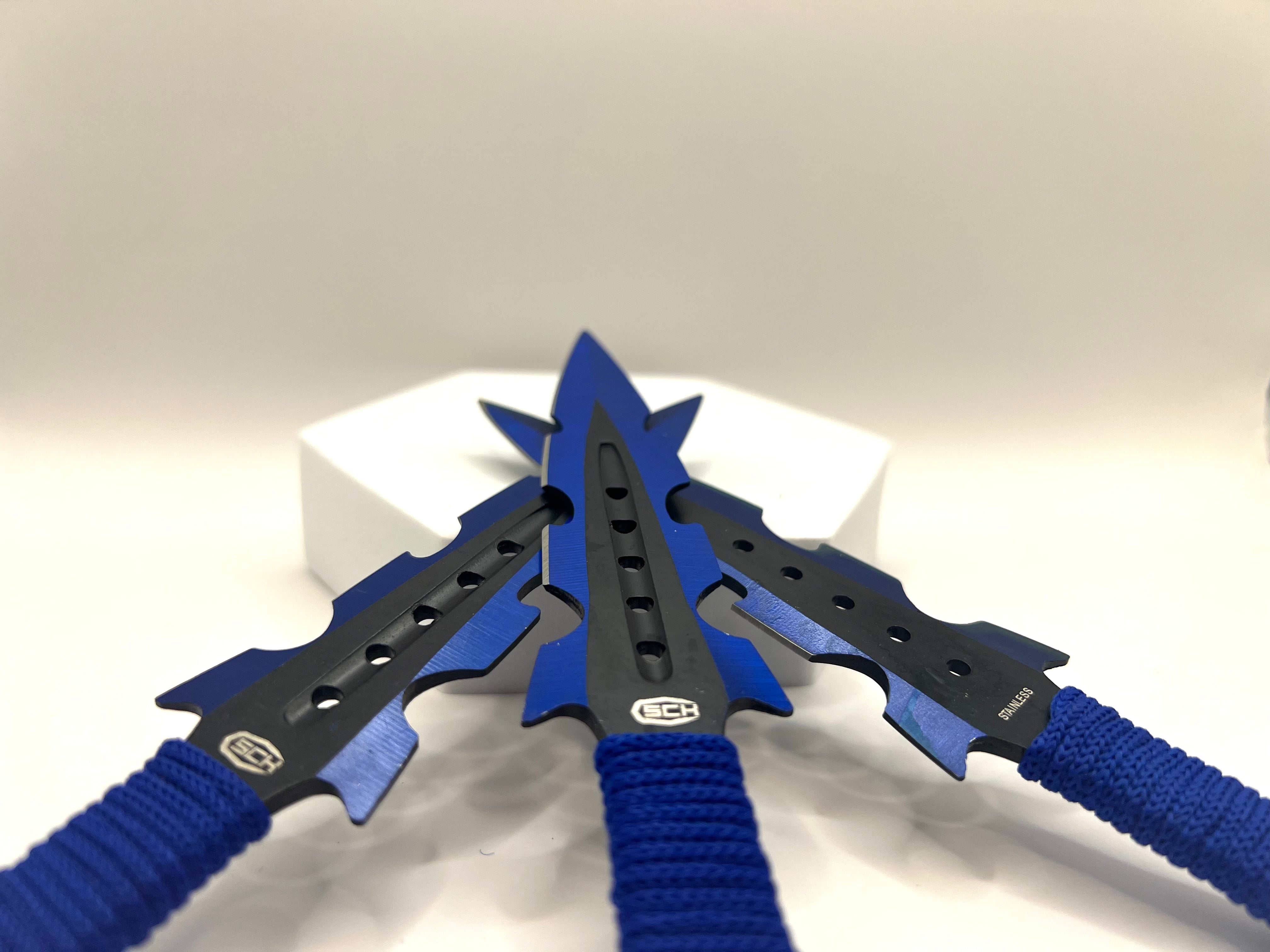 Blaues Wurfmesser-Set (CW-713)