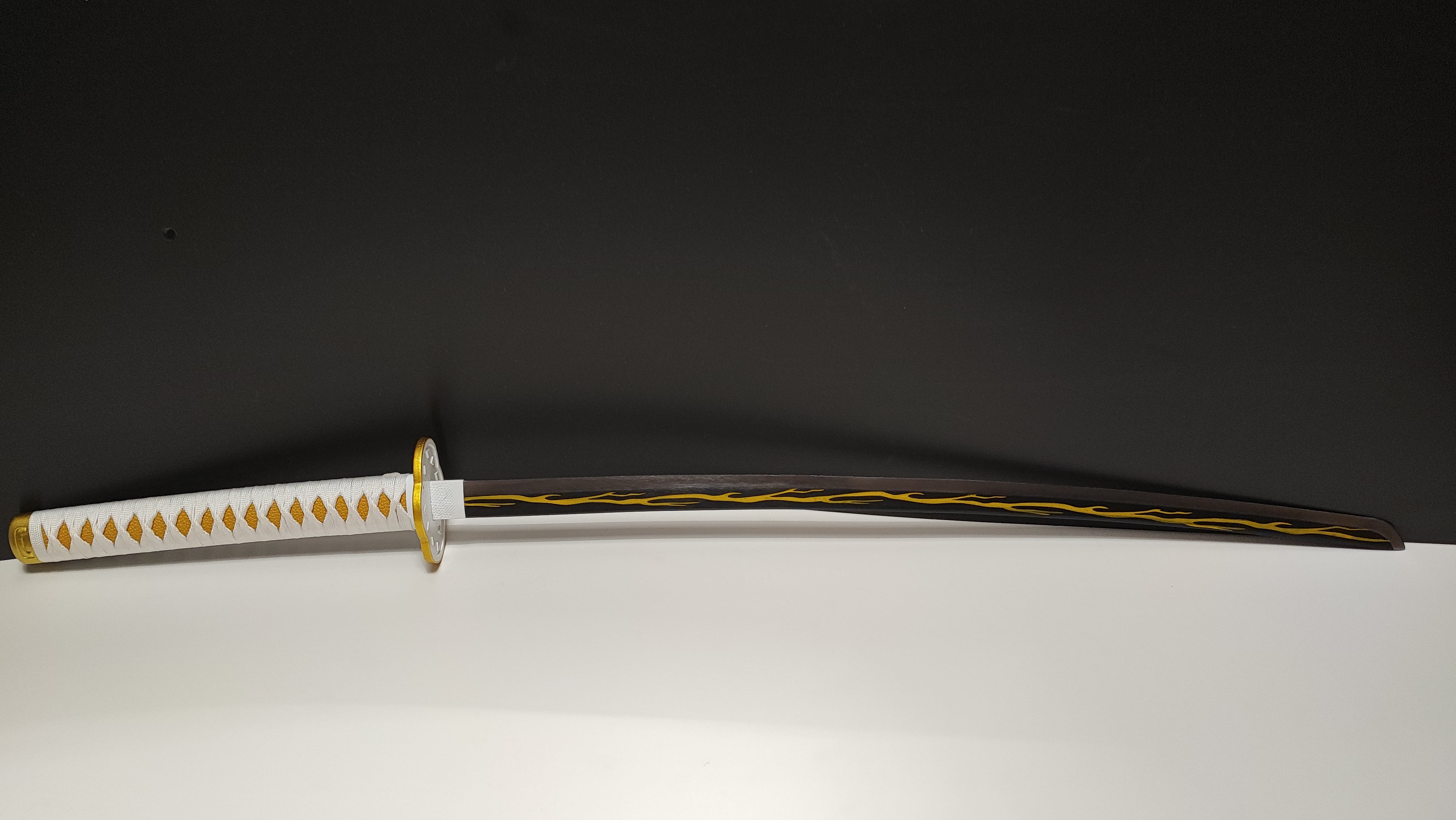 Zenitsu Katana with Bamboo Blade-Demon Slayer: Kimetsu No Yaiba