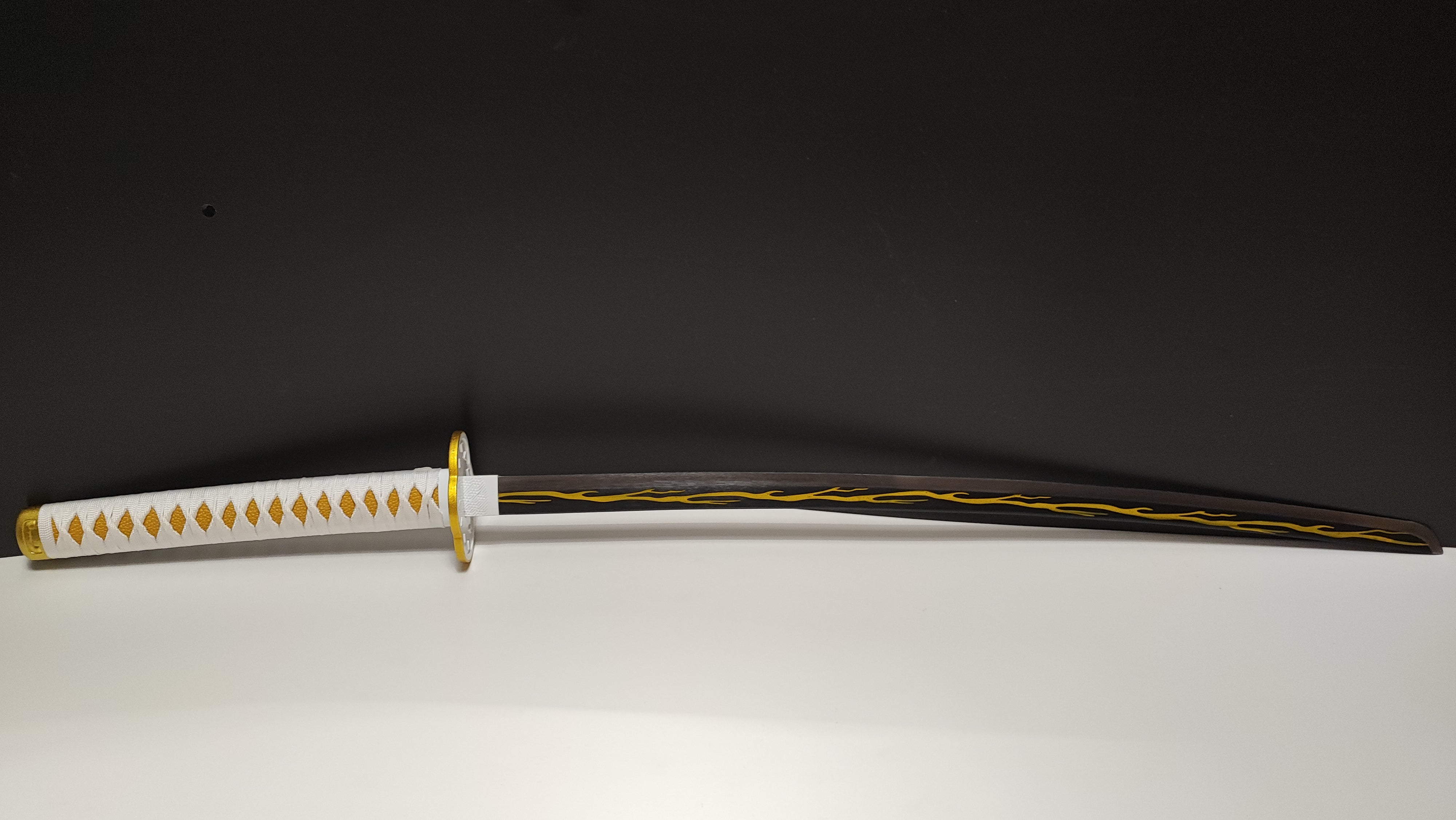 Zenitsu Katana with Bamboo Blade-Demon Slayer: Kimetsu No Yaiba